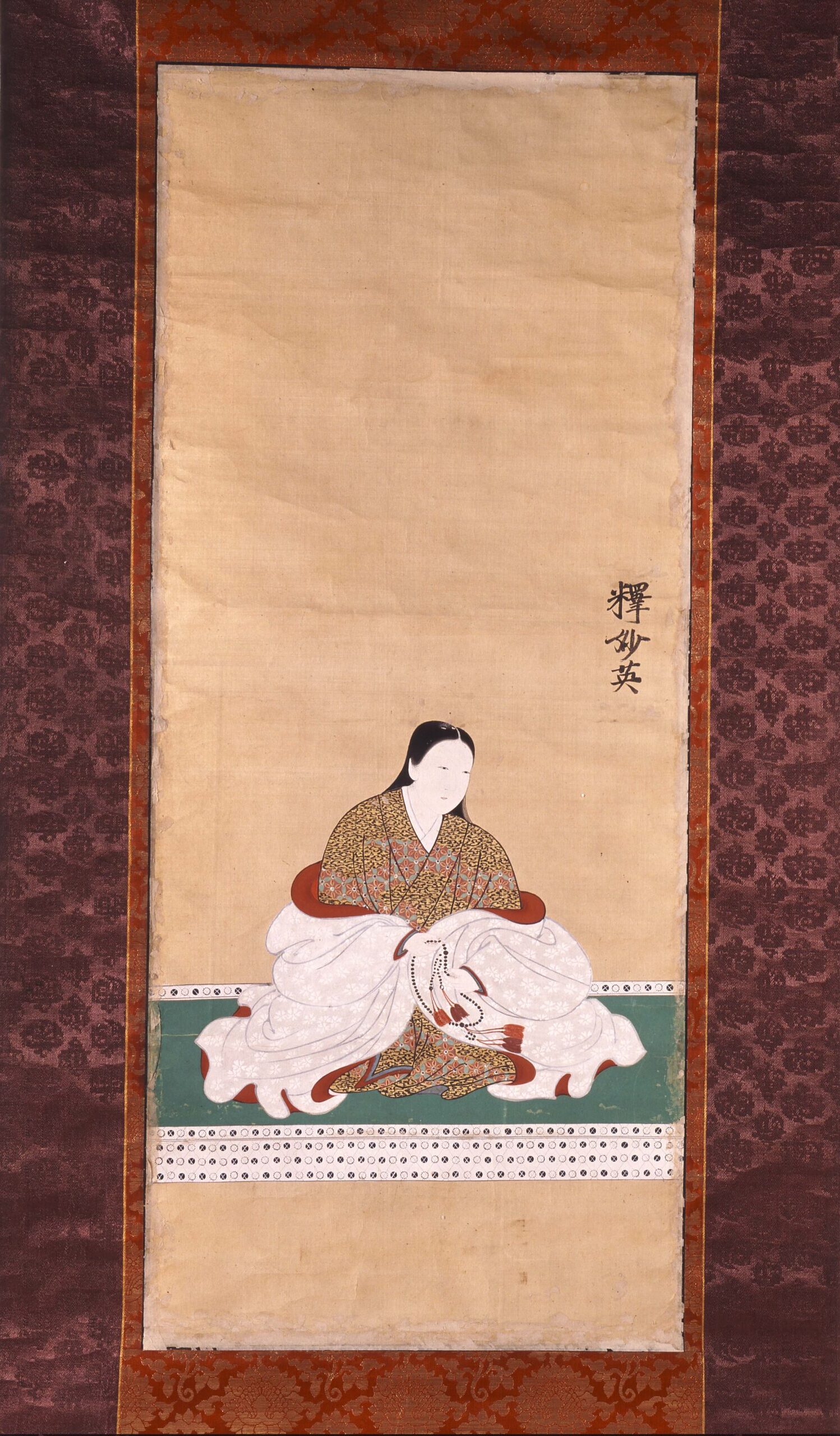 絹本著色義光夫人像　無款