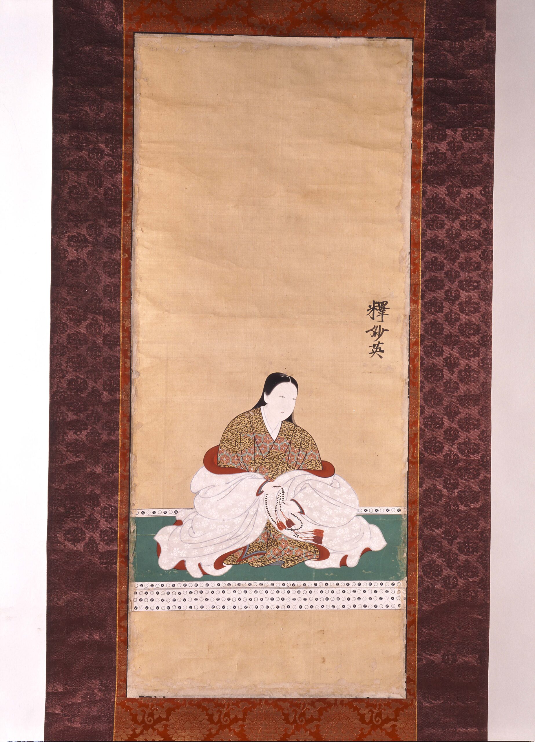 絹本著色義光夫人像　無款