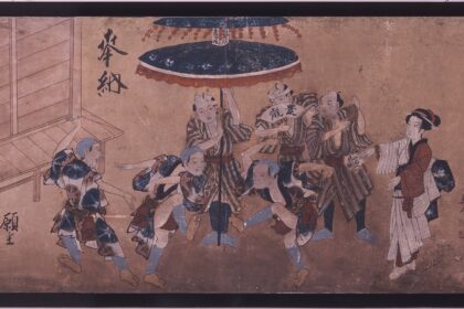 高原植木踊図絵馬